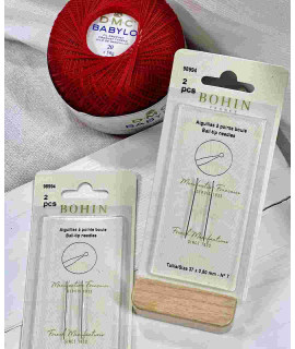 Голки для вишивання з кулькою Bohin 37х0,6мм Ball-tip needles (2шт)