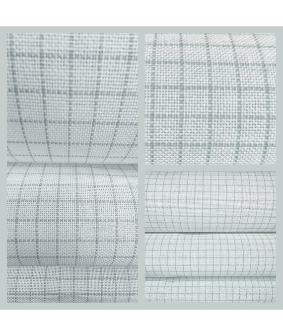 Тканина для вишивання Zweigart Easy Count Grid Murano 3516/1219, 32ct шириною 140см, біла з розміткою