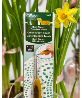Гачок для в’язання Clover Soft Touch 1,0 мм × 13,5 см (1023)