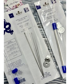 Beading needles for weaving with thread puller (4pcs)
