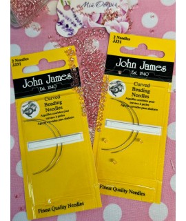 Голки John James вигнуті для бісеру (JJ31)