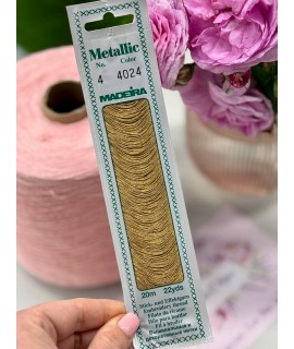 Металізована нитка  Madeira Metallic N4 4024, antique gold