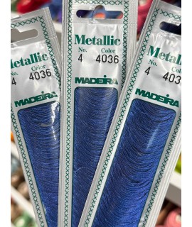 Металізована нитка  Madeira Metallic N4 4036 , sapphire