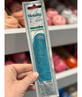 Металізована нитка  Madeira Metallic N4 4065 , turquoise