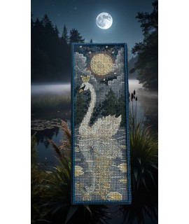 Swan Bookmark — Cross Stitch & Beadwork Kit (Plastic Canvas)