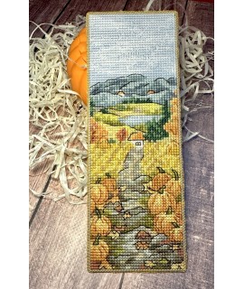 Pumpkin Path Bookmark — Cross Stitch Kit (Plastic Canvas)