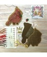Gingerbread Cardinal — Christmas Ornament Cross Stitch Kit
