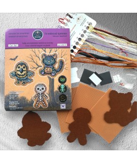 Halloween Cookies. Set No.1 — Cross Stitch & Beadwork Kit (Plastic Canvas)