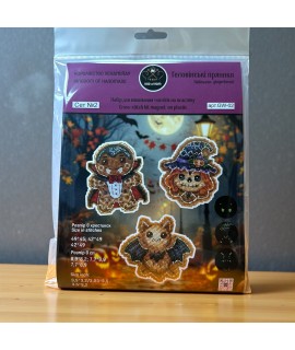Halloween Cookies. Set No.2 — Cross Stitch & Beadwork Kit (Plastic Canvas)