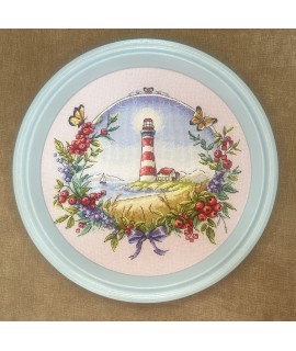 Summer Lighthouse — Cross Stitch Kit (Aida 16 / Evenweave 32)