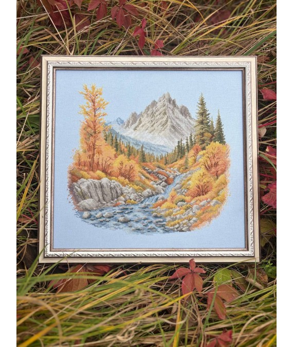 Autumn in the Mountains — cross stitch embroidery kit