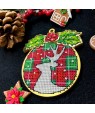 Deer Embroidery Kit — Felt, Beads & Wooden Base