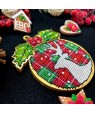 Deer Embroidery Kit — Felt, Beads & Wooden Base