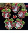 Christmas Tree Embroidery Kit — Felt, Beads & Wooden Base