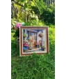 Cross-stitch kit “Summer in the Air” — porch with hydrangeas and wicker chair