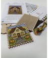 Cross-stitch kit “Autumn” — cozy house with pumpkins