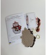 Cross-stitch kit “Snowman grasshopper” — red hat and stick