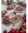 Cross-stitch kit “Gnome with a Christmas star” — festive design with cord