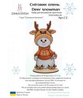 Deer snowman