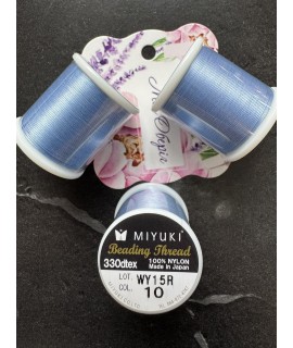 Нитка бісерна Miyuki col.10 темно-блакитна (50м)