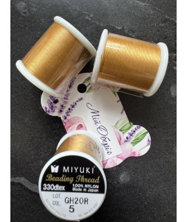 Нитка бісерна Miyuki col.5 темне золото (50м)