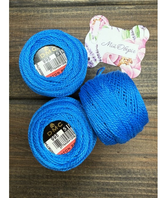 DMC Perle 995 No.5 — twisted cotton embroidery thread